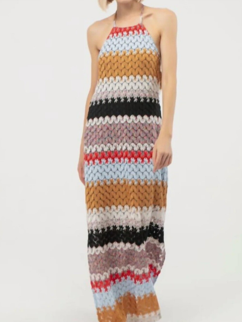Isle By Melis Kozan Portia Long Maxi Dress In Kingston Crochet Knit Size Large